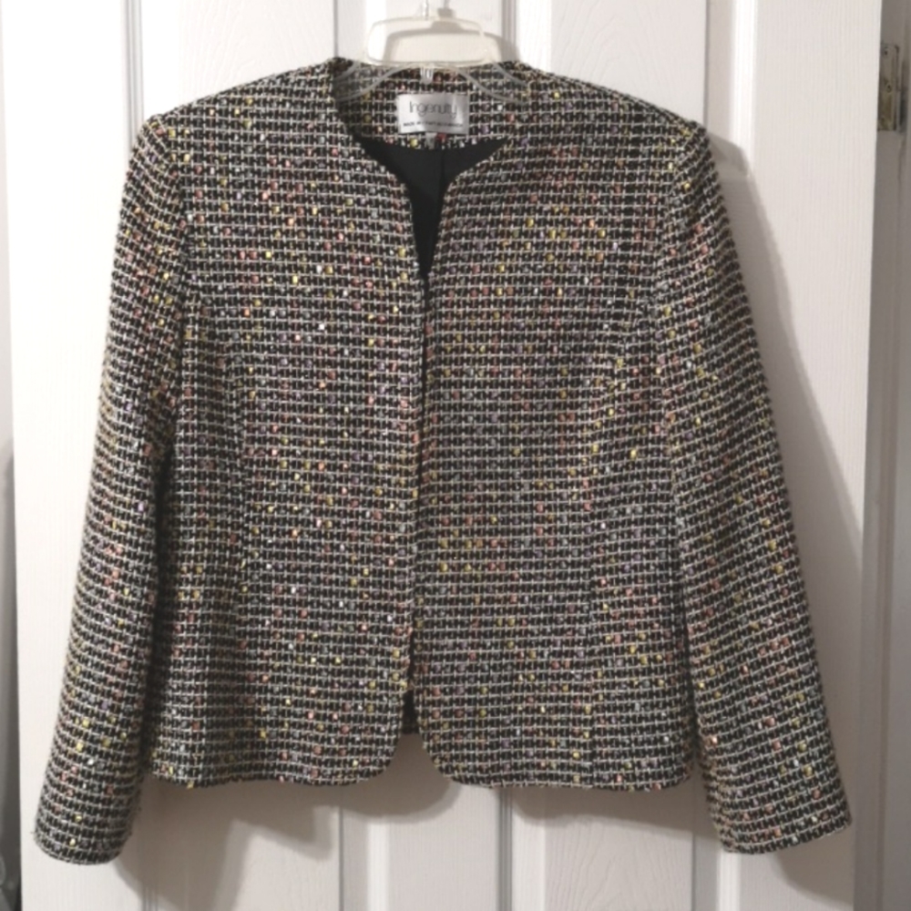 Ingenuity Multi Colour Woolen Check Blazer